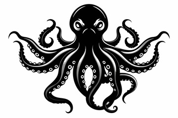 Octopus silhouette vector illustration