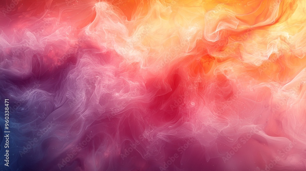 Aufkleber vibrant abstract swirl with warm colors softly blending together in a mesmerizing pattern