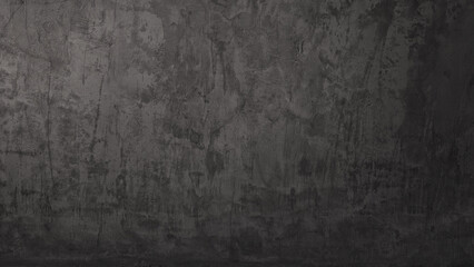 Obraz premium dark black grunge stucco concrete texture use as background with blank space for design. artistic black color cement wall background with light from above. beautiful light stucco surface.