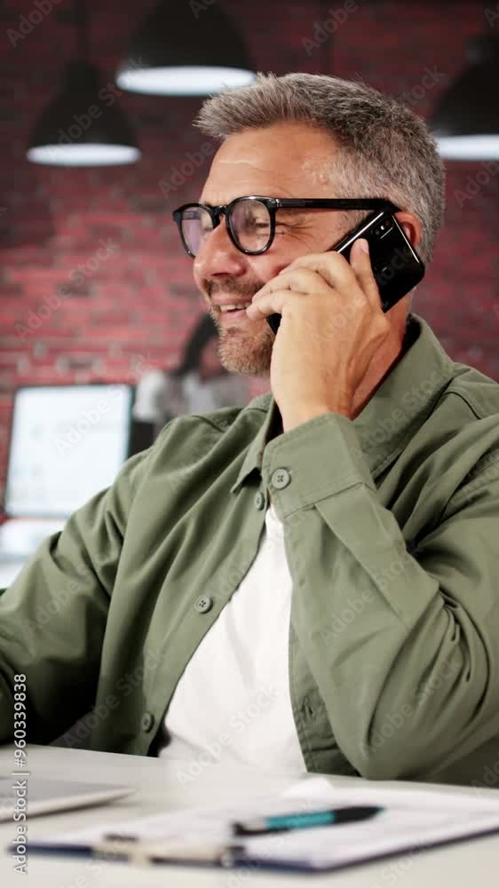 Poster man in virtual video conference call
