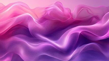 Obraz premium Soft pink and purple fabric waves flowing gently in a serene abstract composition during twilight hours