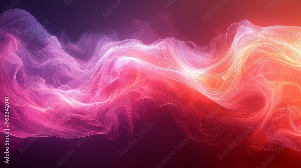 Poster abstract waves of vibrant colors swirling together in a dynamic composition creating a mesmerizing v