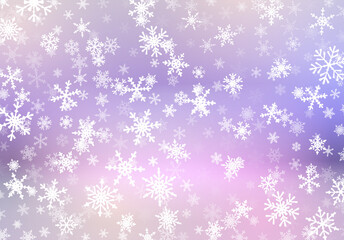 Christmas background with snow falling on the blurred background. Snowflakes, soaring on the soft background