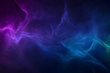 Supernatural Neon Halloween Abstract Background with Chaotic Electric Blue and Deep Purple Streaks