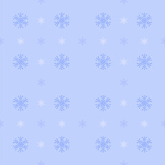 Christmas snowflakes seamless pattern for winter holidays