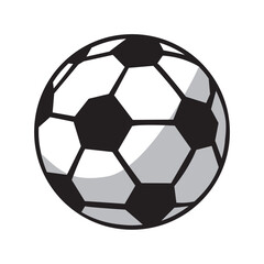 soccer ball in white background in clip art style, good for soccer design element