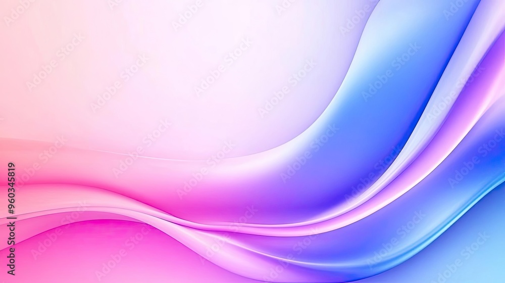Poster a soft gradient backdrop featuring flowing lines in pink and blue tones, ideal for design and artist