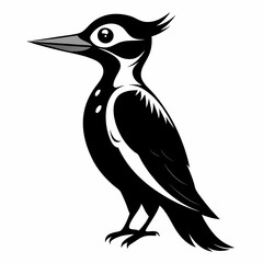 Woodpecker Black silhouette