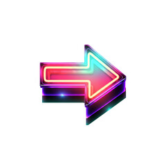 A vibrant neon arrow directs attention to the right side. Transparent background