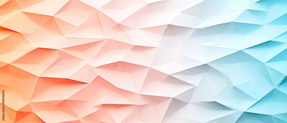 Poster a stunning abstract background featuring a blend of orange and blue geometric shapes, creating a dyn