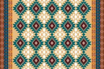 Fototapeta premium Geometric pattern rugs are suitable for a variety of decorating styles, including modern, minimalist, and even contemporary decorating. It helps to add liveliness and distinctiveness to the room very 