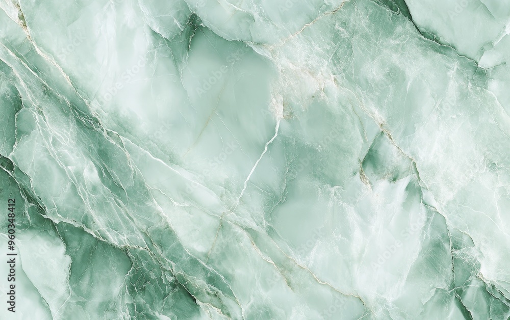 Poster a close-up view of a textured green marble surface with intricate patterns and veins.