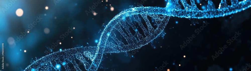 Poster a stunning representation of dna strands showcasing genetic structure and molecular science in vibra