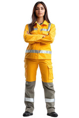 Construction Worker in Reflective Workwear
