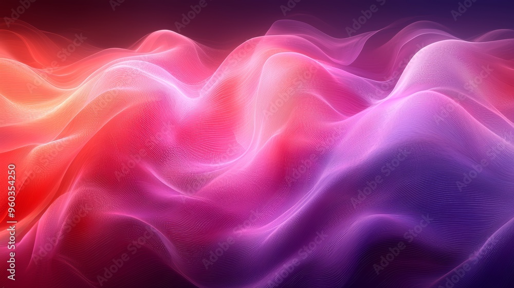 Poster colorful waves of abstract patterns blend together smoothly, creating a vibrant visual experience th