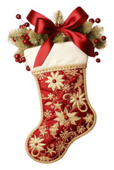 PNG Christmas decoration stocking gift.