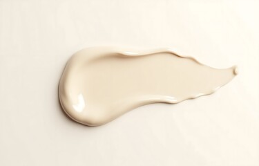 Fototapeta premium Balm swatch, A smear of cream on a blank background. 
