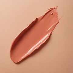 Fototapeta premium Balm swatch, A smear of cream on a blank background. 
