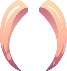 Halloween font, brackets punctuation symbol in shape of sharp monster fangs or animal teeth. Cartoon evil type, funny scary typeface, spooky alphabet. Isolated vector abc typography sign or glyph