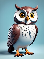 Fototapeta premium 3d owl in studio