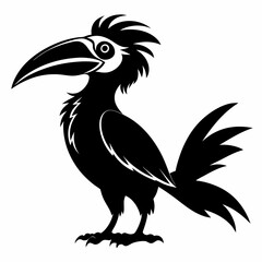 Hornbill Black silhouette