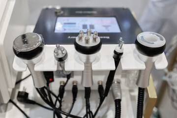 Machine for cosmetic procedures, massage and cavitation.