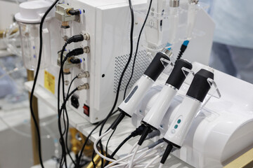 Machine for cosmetic procedures, massage and cavitation.