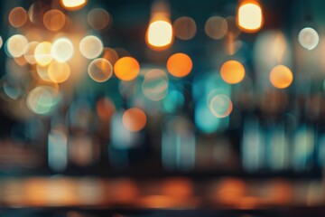 Blurred abstract coffee shop background, atmospheric cozy cafe interior shot.