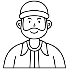 Obraz premium man with hat. character of a person