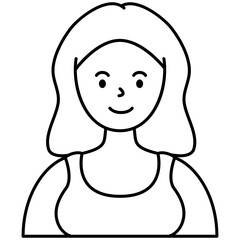 woman avatar character icon