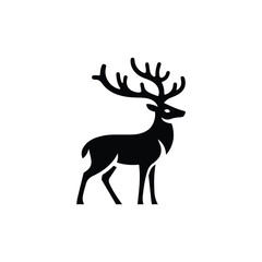 Antlered Elegance Deer Silhouette Vectors Design