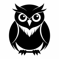 Fototapeta premium Owl Black silhouette