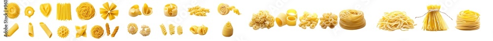 Aufkleber The set includes spaghetti and is isolated on a transparent background