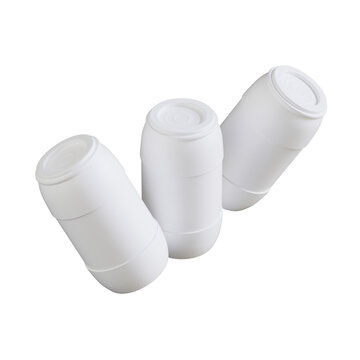 recommend clip art: Realistic plastic container barrel, 3D rendering illustration with transparent PNG background