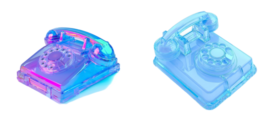 Technology vintage phone icon on white background.