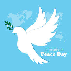 World Peace Day designs with Dove symbolizing peace.