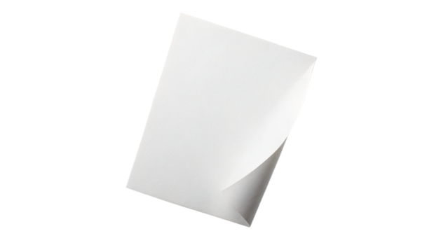 Isolated empty white paper, perfect for clean design