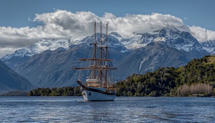 Obraz premium Exploring Argentine Patagonia: A Journey on the Historic Ship Modesta Victoria