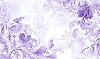 2D illustrator doodle-style floral and leaf graphics on a white background or wallpaper