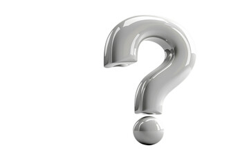 A three-dimensional metallic question mark symbolizing inquiry, curiosity, and the search for answers in various contexts.