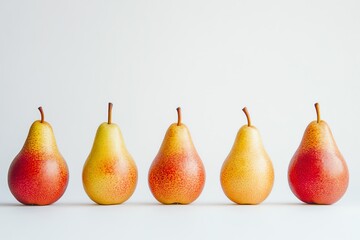 Poire sur fond blanc, fruit juteux 