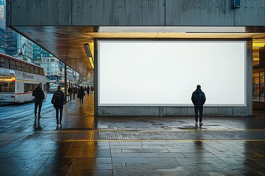 Hyper realistic photo of  Advertising Mockup. Empty space to showcase your advertising or branding campaign  , copy space for text,