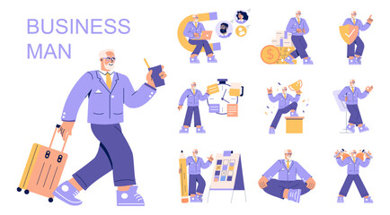 businessman. Flat Vector Illustration