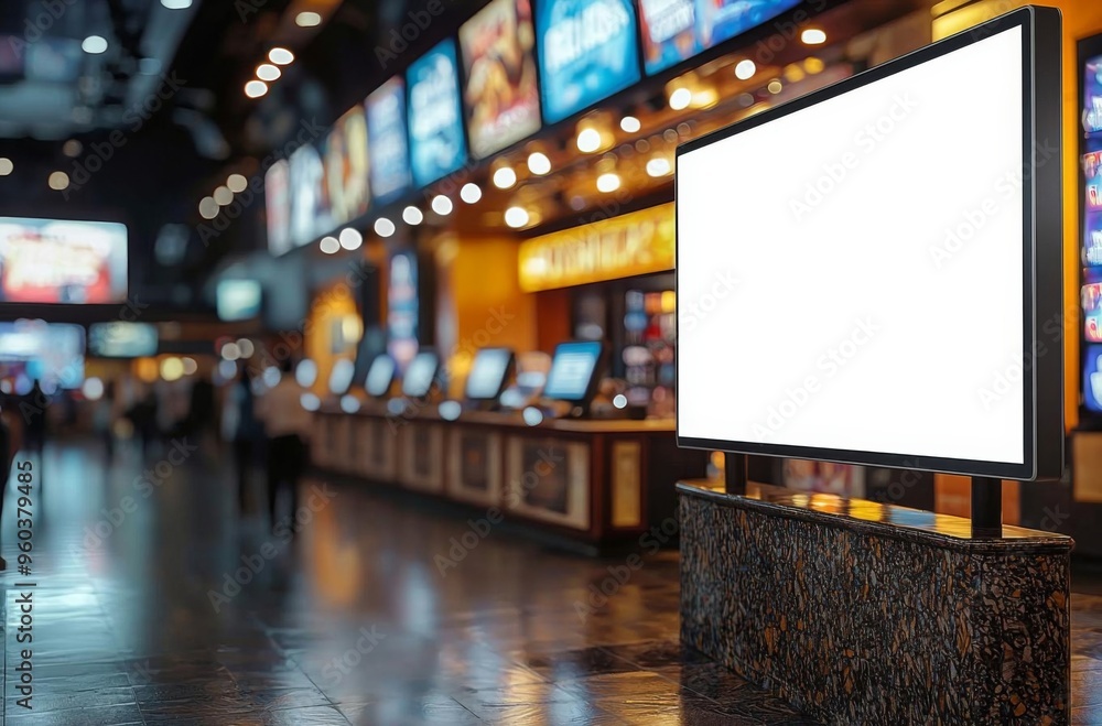 Poster hyper realistic photo of blank showcase billboard or advertising light box for your text message or 
