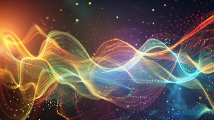 Abstract Colorful Wave Background