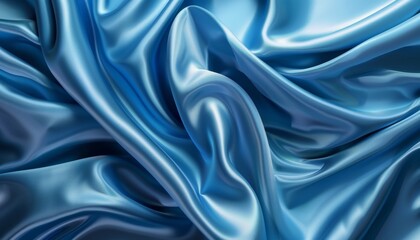 Obraz premium Serenity in Luxury: Abstract Blue Cloth