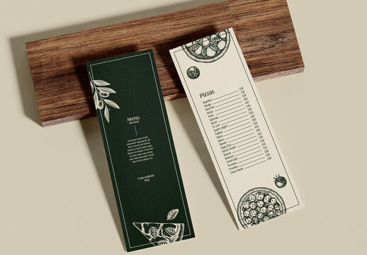 Two Elegant Menu Mockup 