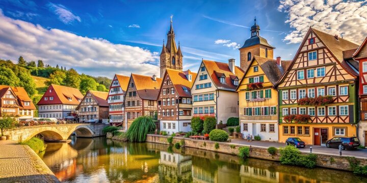 A picturesque town in Germany known for its historic buildings and charming atmosphere, Gr?frath, Solingen