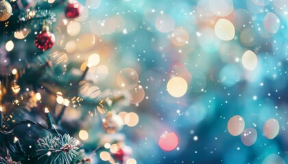 Whimsical Holiday Wonderland: A Captivating Abstract Christmas Blurred Background