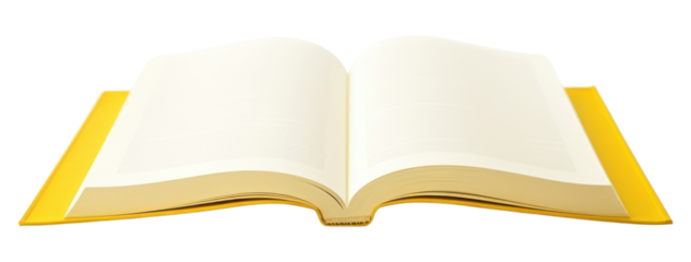 PNG Yellow cover book publication reading open.